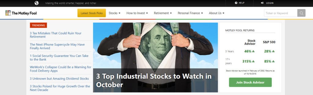 Motley Fool Homepage