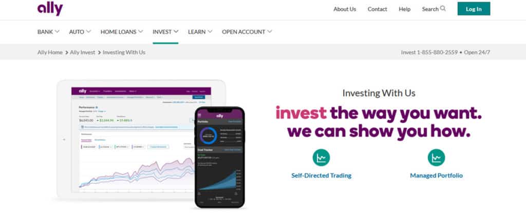 Ally Invest Homepage