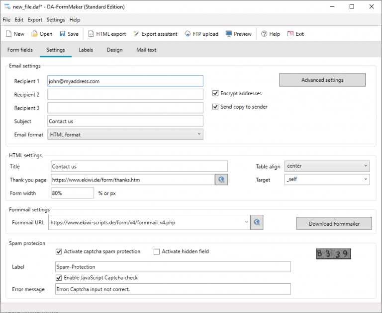 How to create online forms with online form builder DAFormMaker
