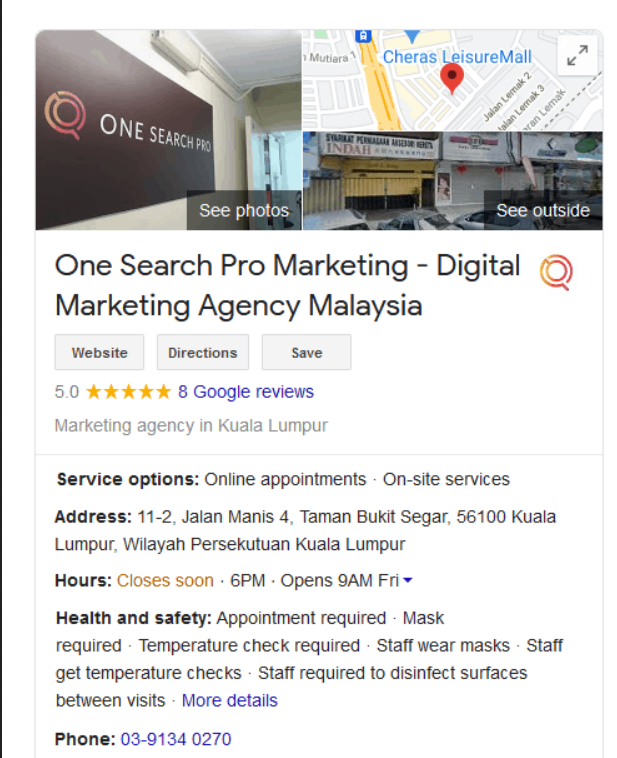 Update Your Local SEO Bussines - One Search Pro SEO Company in Malaysia