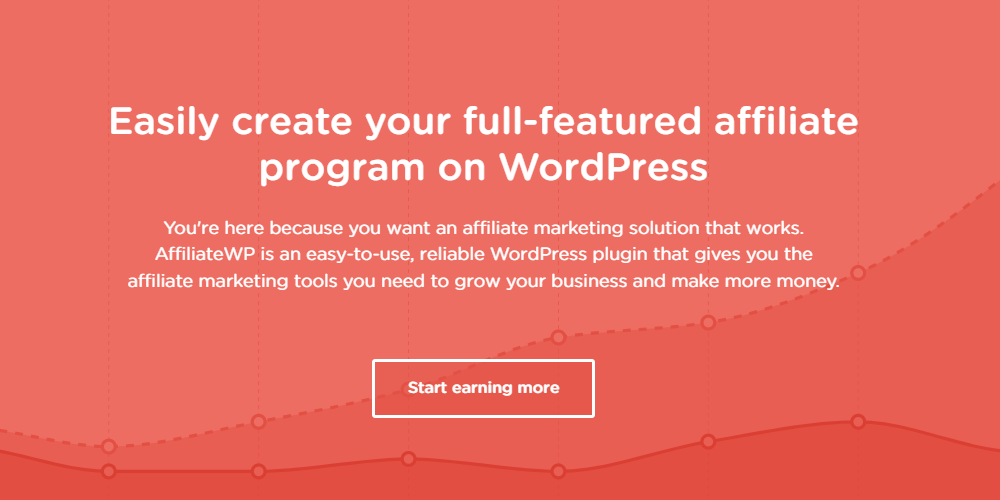The AffiliateWP website introducing their plugin