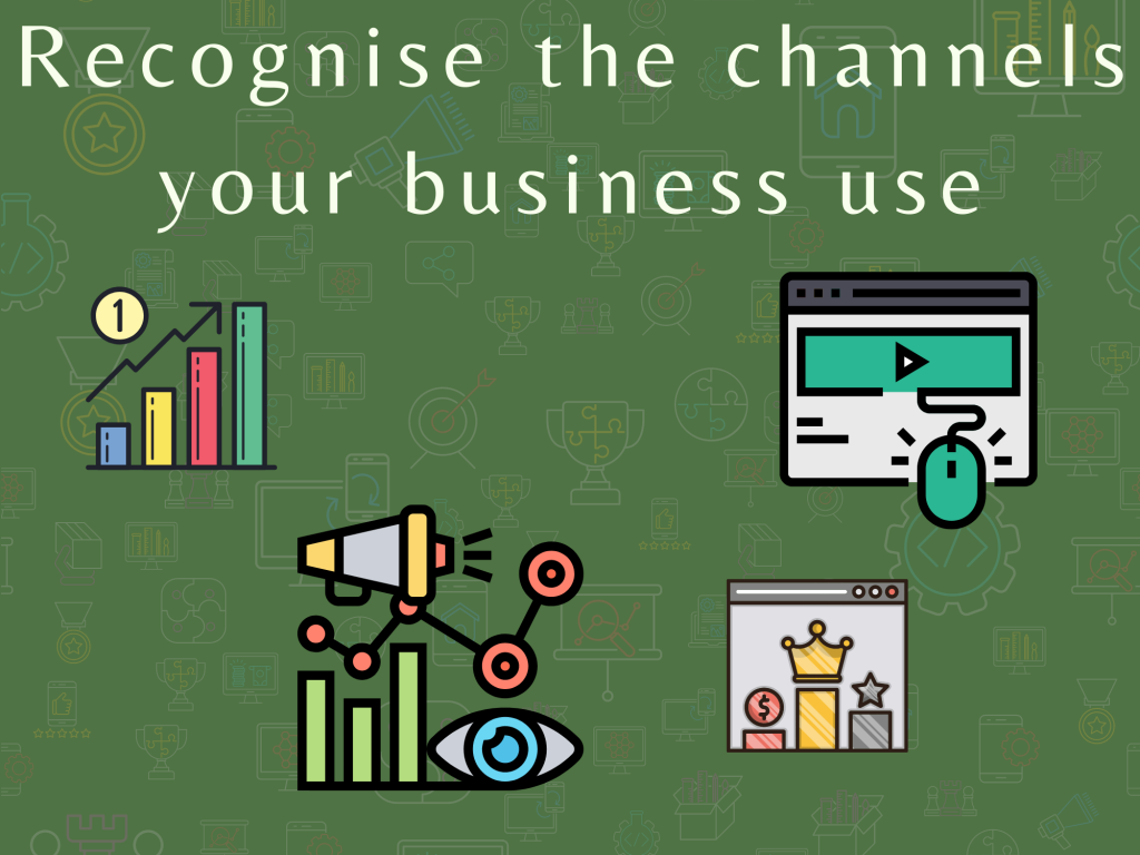  Recognise the channels your business use